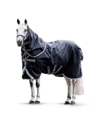 Horseware Ireland Amigo 1200D Plus Turnout 0g Lite - black/titanium grey & silver