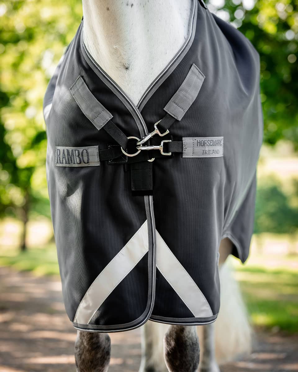 Rambo 1680D Plus Turnout w/ Vari-Layer 250g Medium front closures