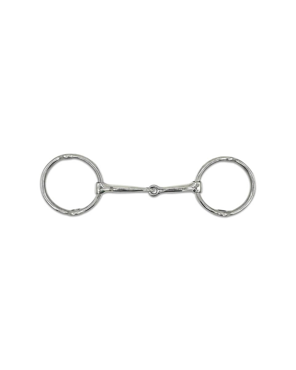 Single Joint Stainless Steel Loose Ring Gag Bit by Jake Adams Equestrian