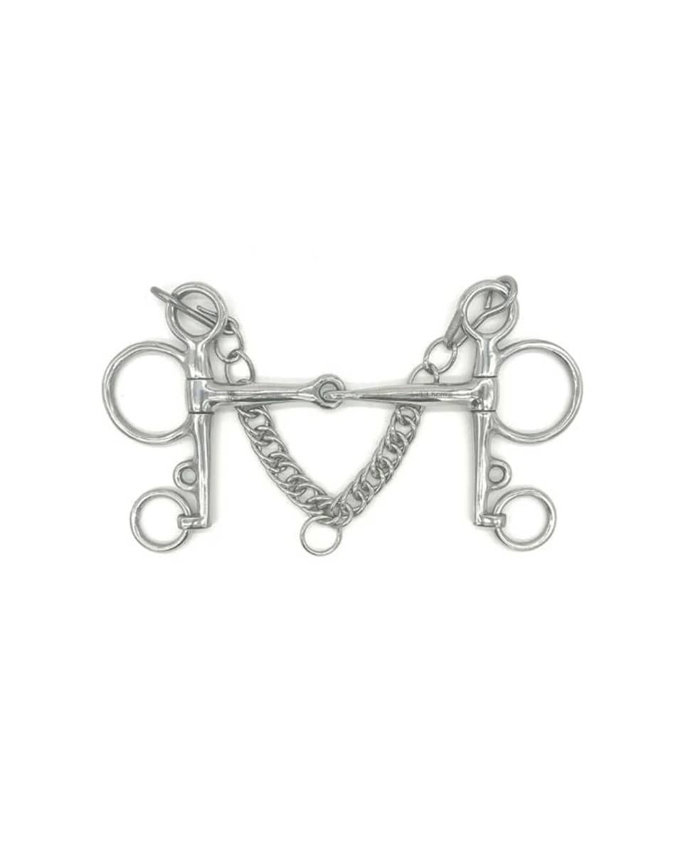 Single Joint Stainless Steel Pelham Bit by Jake Adams Equestrian