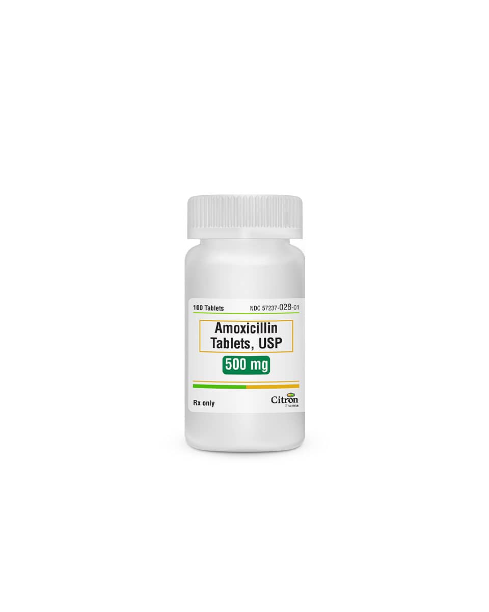 Amoxicillin Tablets - 500 mg, 100 tablets