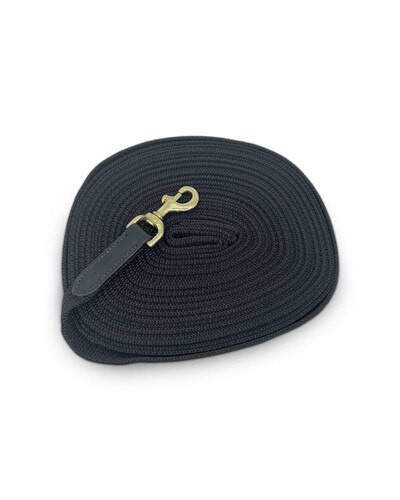 Arma Black Cotton Lunge Line by Shires Equestrian 50 foot