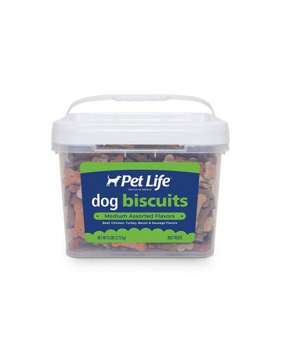 Pet Life Assorted Flavor Dog Biscuits - crunchy oven-baked dog treats