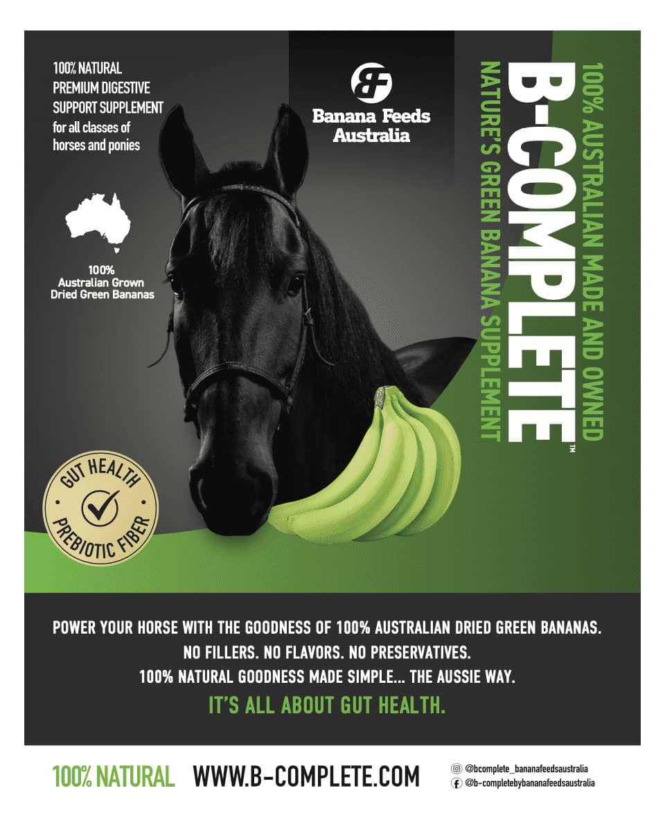 Banana Feeds Australia B-Complete Equine Supplement Label