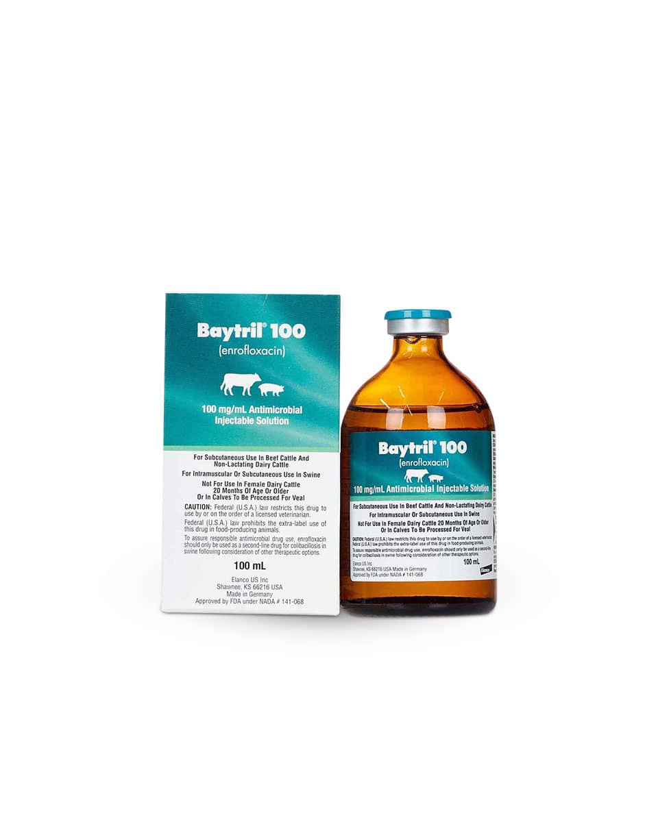 100 ml Baytril Injectable (Enrofloxacin) from Elanco