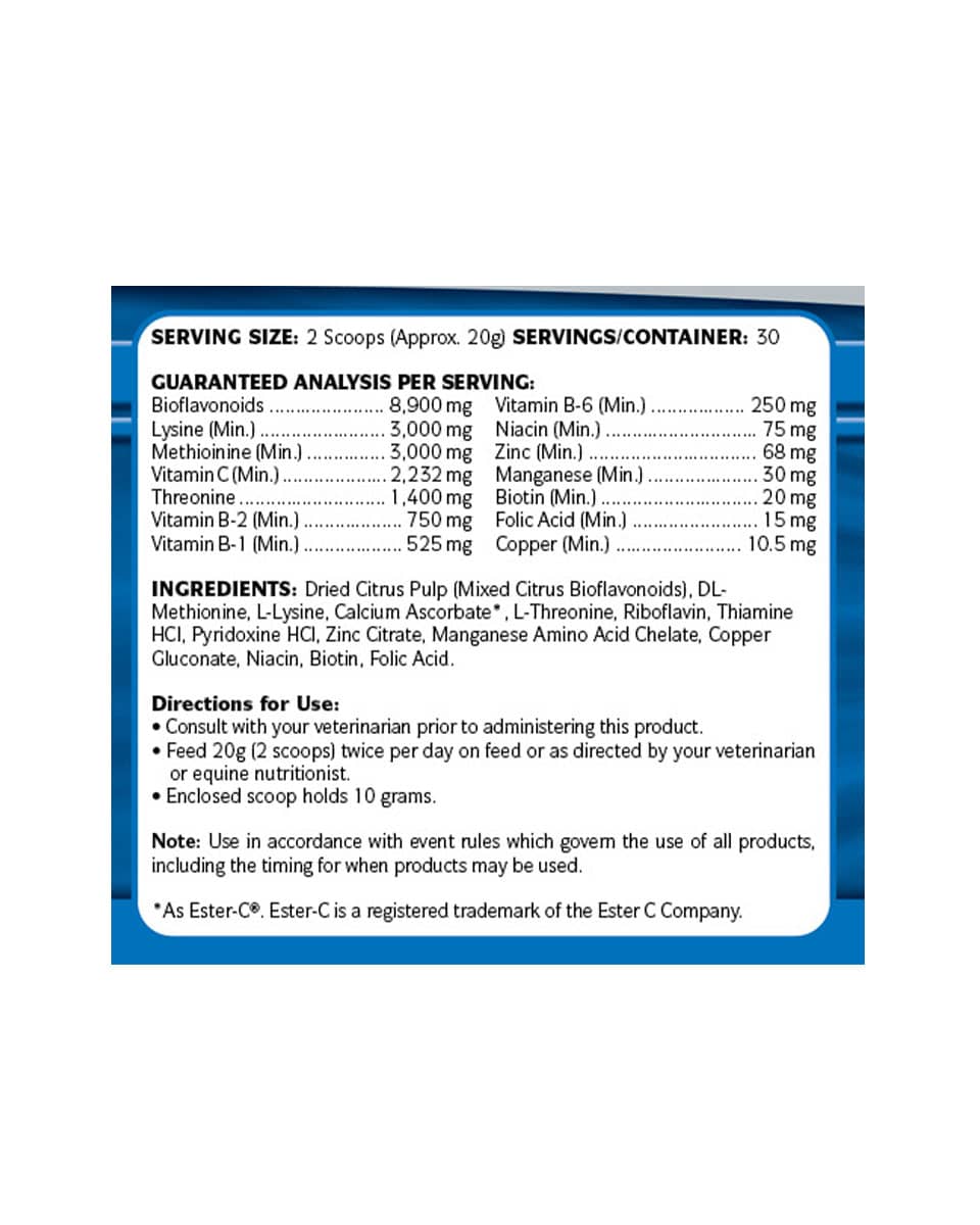 Peak Performance Biotin Complete ingredients label