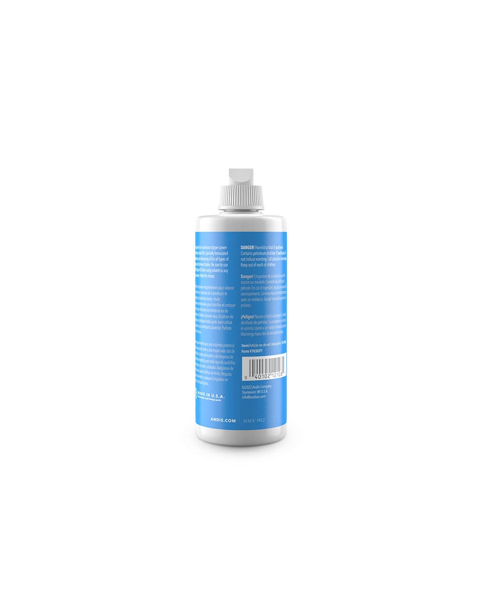 Andis Clipper and Blade Oil label
