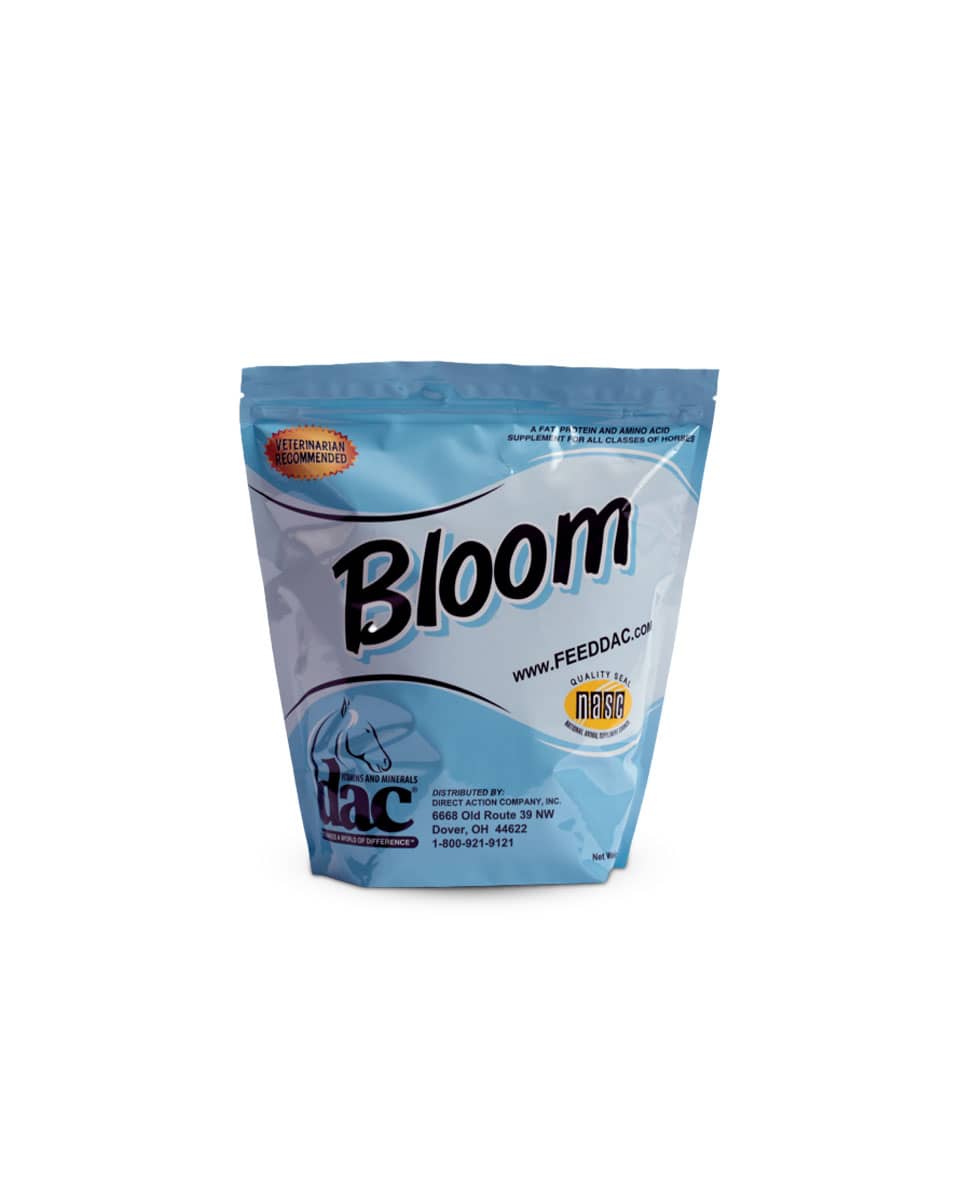 Bloom weight supplement for horses by dac