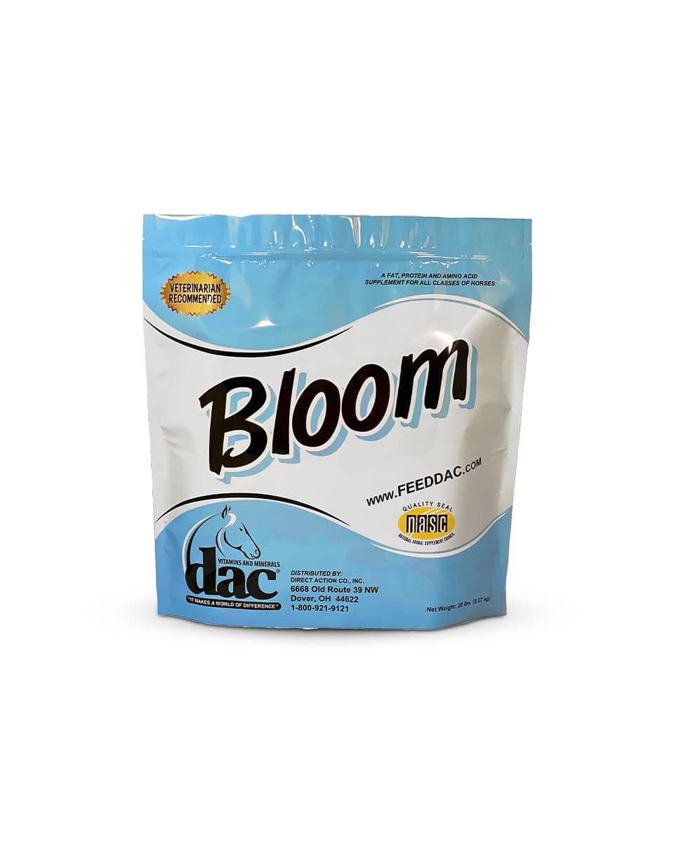 Bloom weight supplement for horses by dac