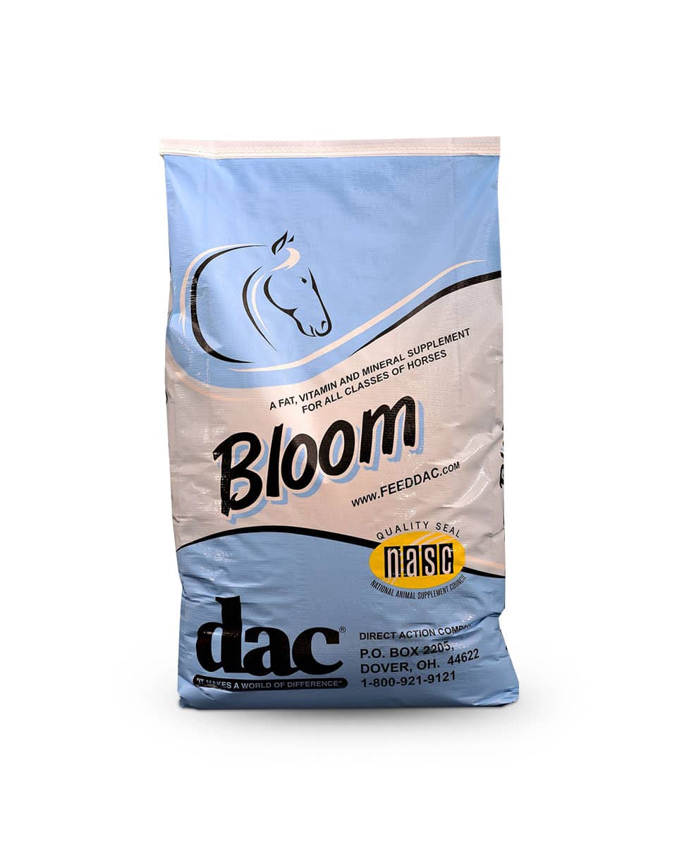 Bloom weight supplement for horses by dac