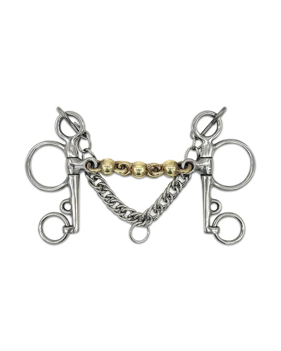 Brass Waterford Pelham Bit by Jake Adams Equestrian