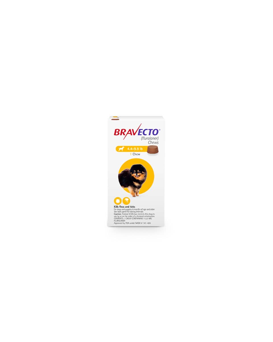 Bravecto for Dogs 4.4-9.9lb - single chew for flea and tick prevention