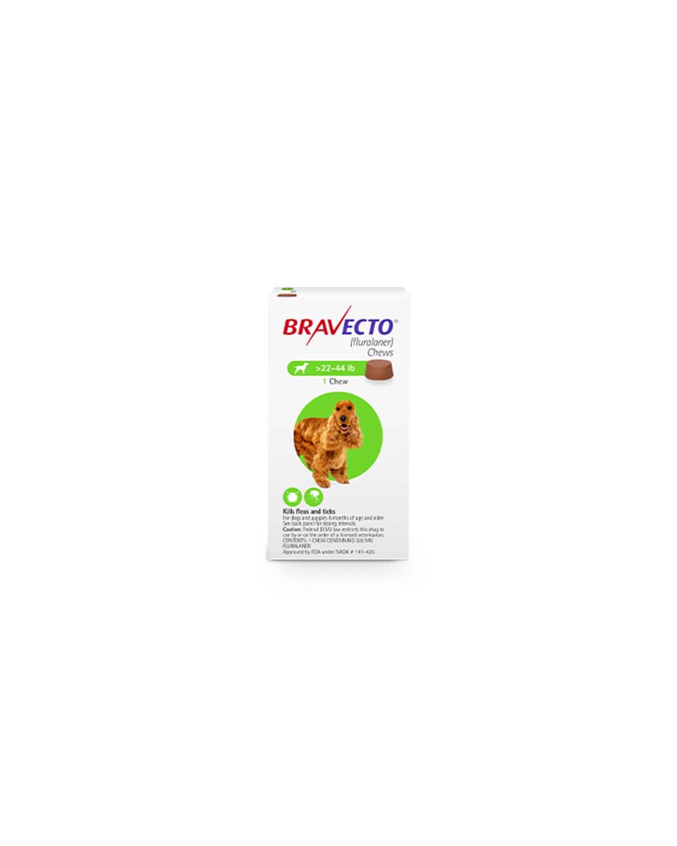 Bravecto for Dogs 22-44lb - single chew for flea and tick prevention