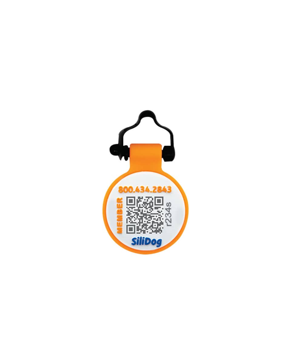 BuddyID BuddyBadge Silicone Collar ID Tag with QR Code for pets