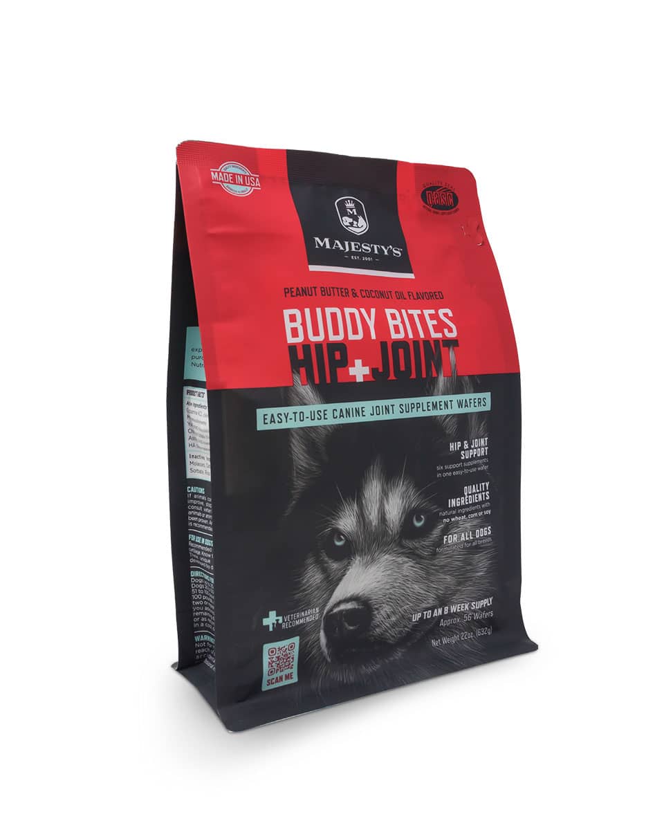 Buddy Bites Hip + Joint Grain-Free Wafers Supplement for Dogs by Majesty's