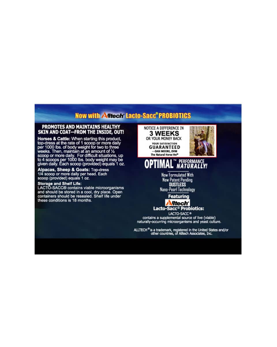 Bug Check Fly Supplement Back Label