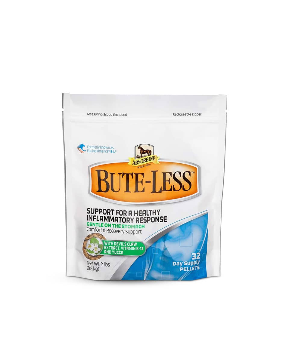 Bute-Less Comfort & Recovery Support Pellets supplement for horses