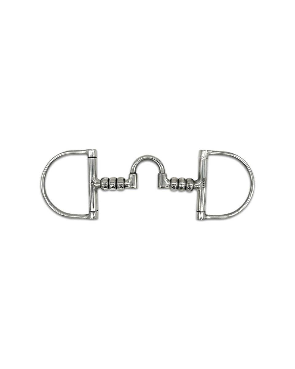 Stainless Steel Cherry Roller D-Ring with Low Correction Port Bit by Jake Adams Equestrian