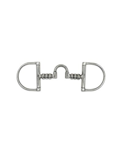 Stainless Steel Cherry Roller D-Ring with Low Correction Port Bit by Jake Adams Equestrian