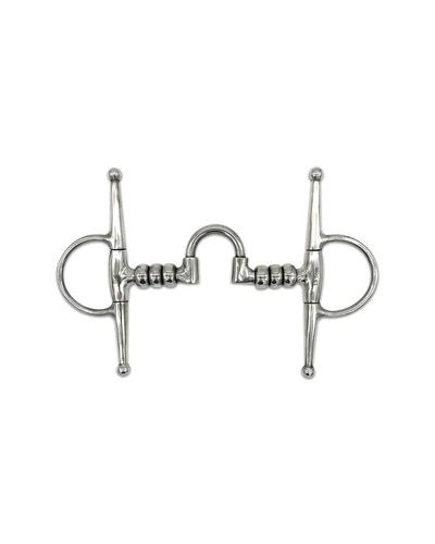 Stainless Steel Cherry Roller Full Cheek with Low Correction Port Bit by Jake Adams Equestrian