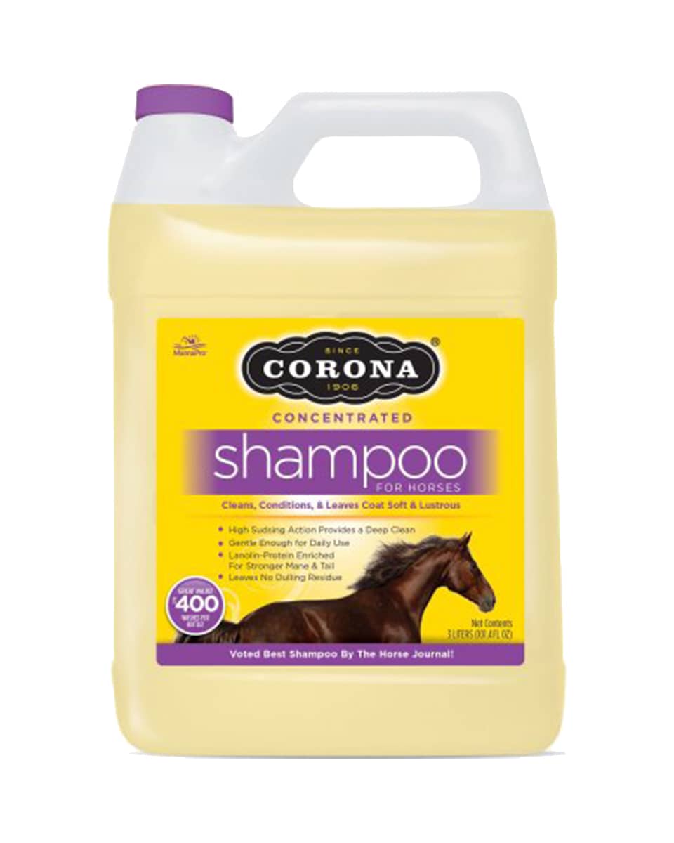 Corona Concentrated Shampoo for horses from Manna Pro