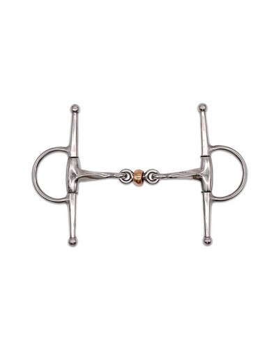 Jake Adams Equestrian Twisted Copper Roller Full Cheek Bit