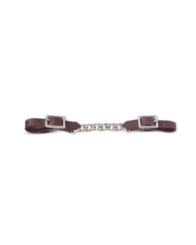 Flat Curb Chain with Leather Ends from Tough-1