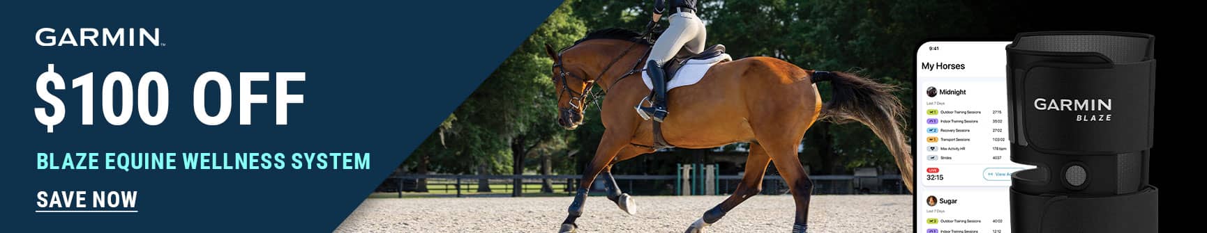 Garmin Blaze Equine System $100 OFF at FarmVet.com.