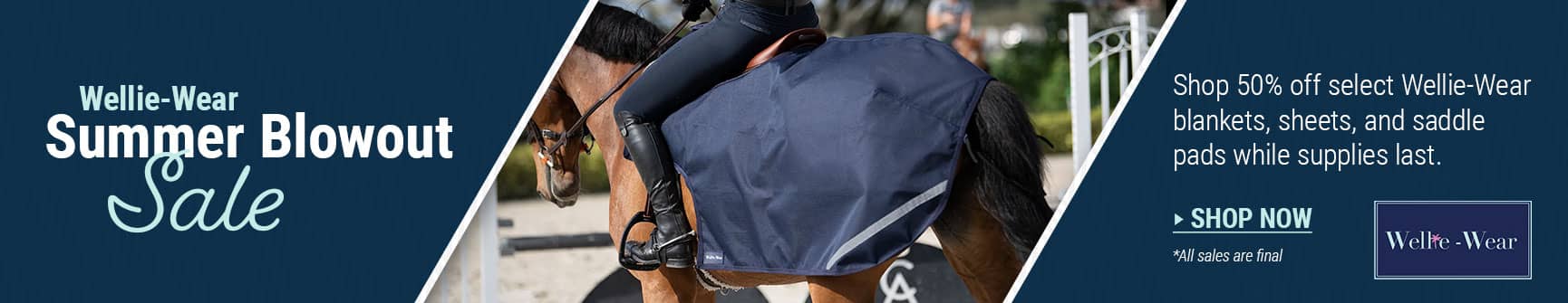 Wellie-Wear Summer Blowout Sale on horse sheets and turnouts at FarmVet.com.