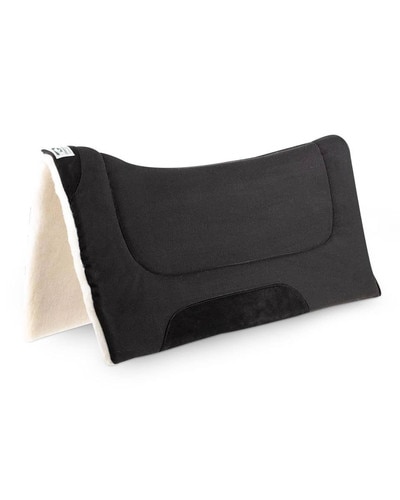 Diamond Wool Contoured Comfort Cutter Black Saddle Pad