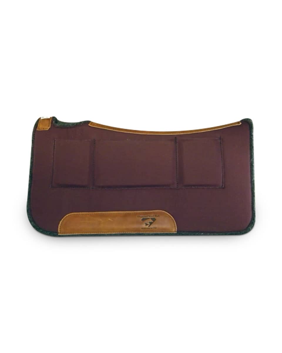 Diamond Wool Contoured Relief Chocolate Saddle Pad