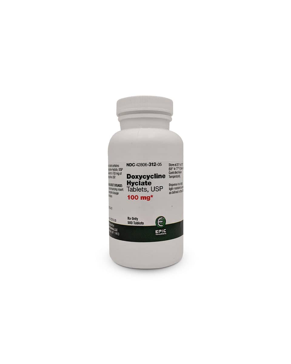 Doxycycline Hyclate 100mg broad-spectrum antibiotic