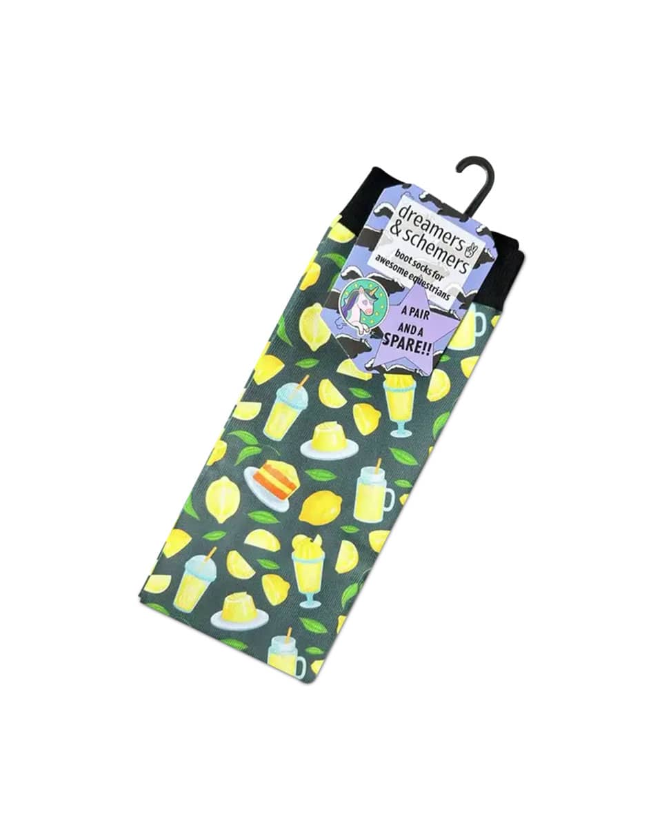 Dreamers & Schemers Pair & A Spare Boot Socks - Lemon Everything