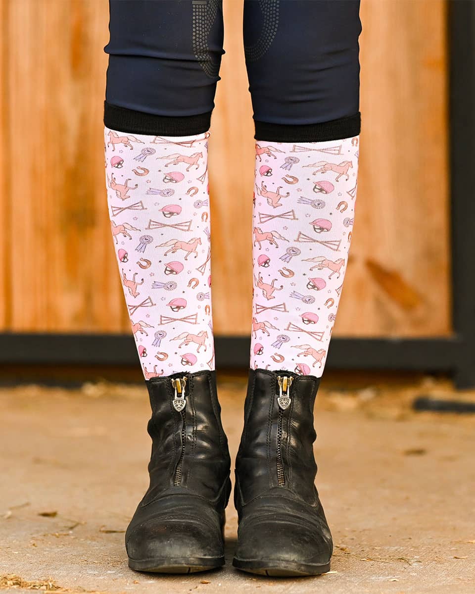 Dreamers & Schemers Pair & A Spare Youth Boot Socks - Horse Show