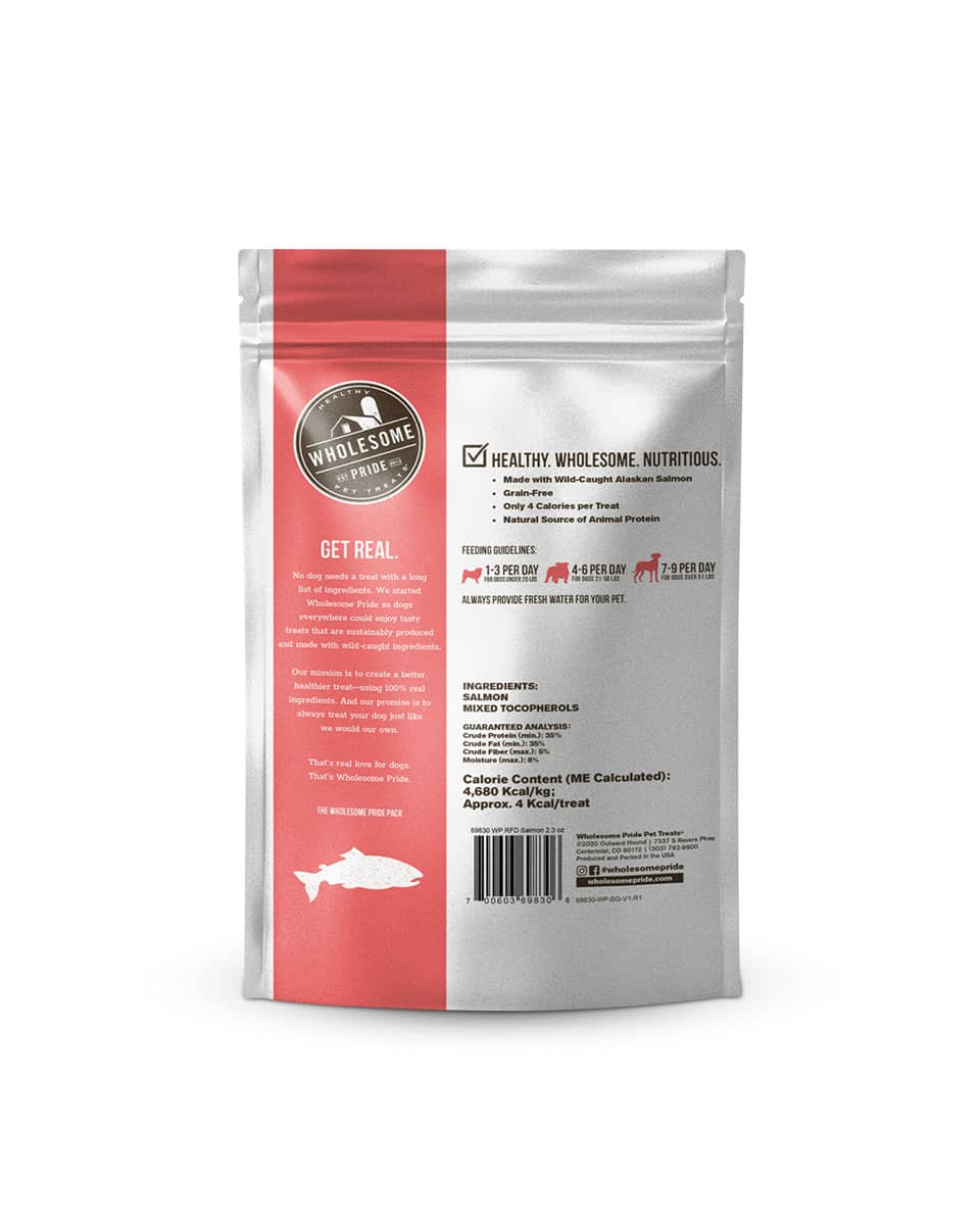 Wholesome Pride Raw Freeze-Dried Salmon Dog Treats