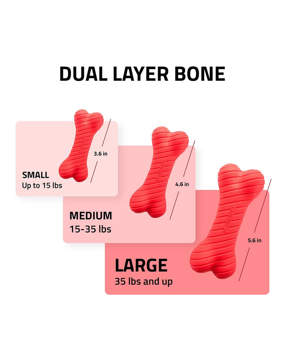 Playology Dual Layer Bone dog toy