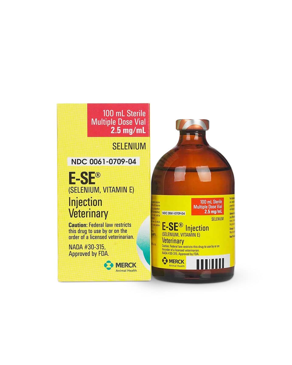 E-SE Injection (Selenium and Vitamin E) for Horses- 2.5mg/ml- 100ml