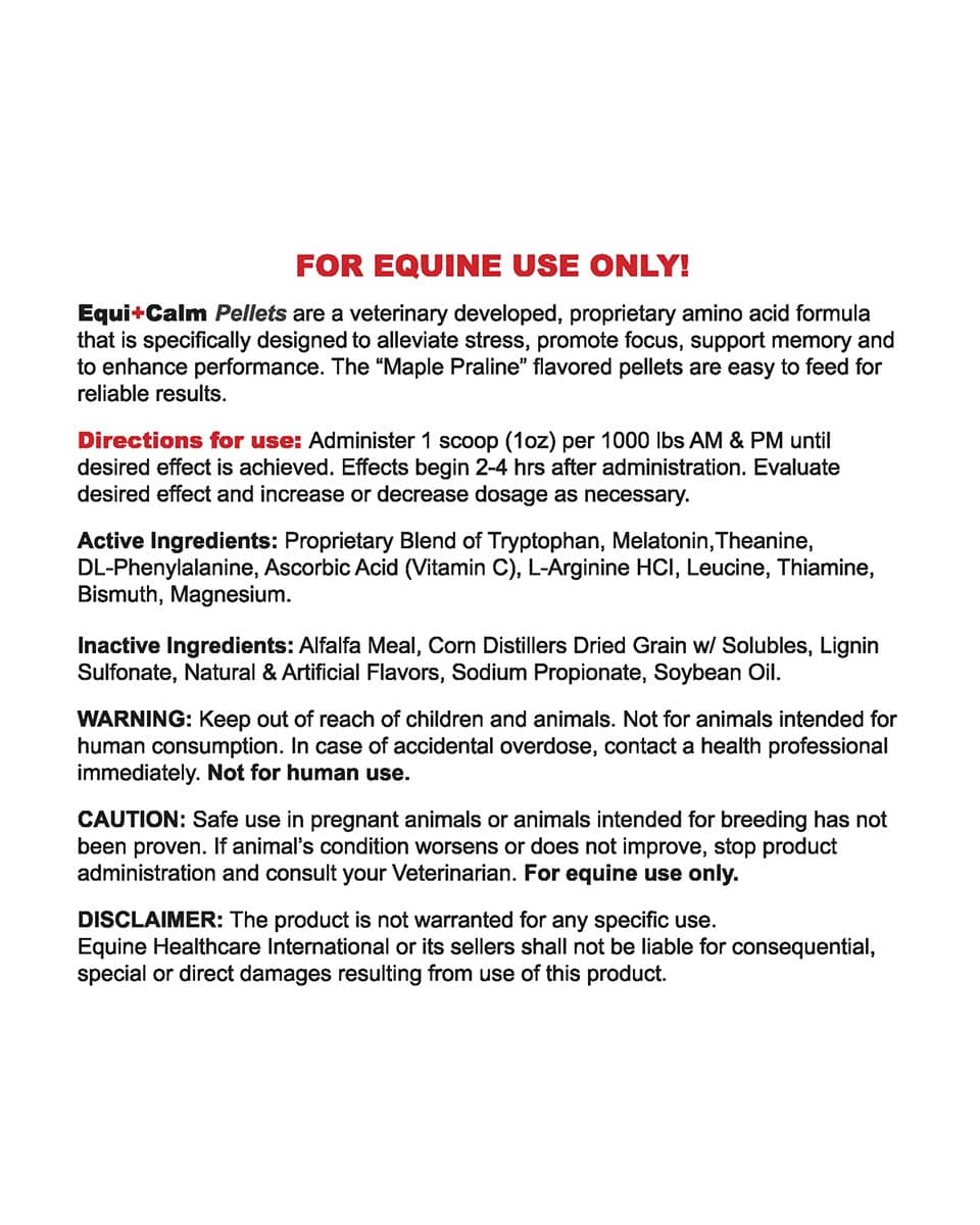 Equi+Calm Pellets from Equine Healthcare International