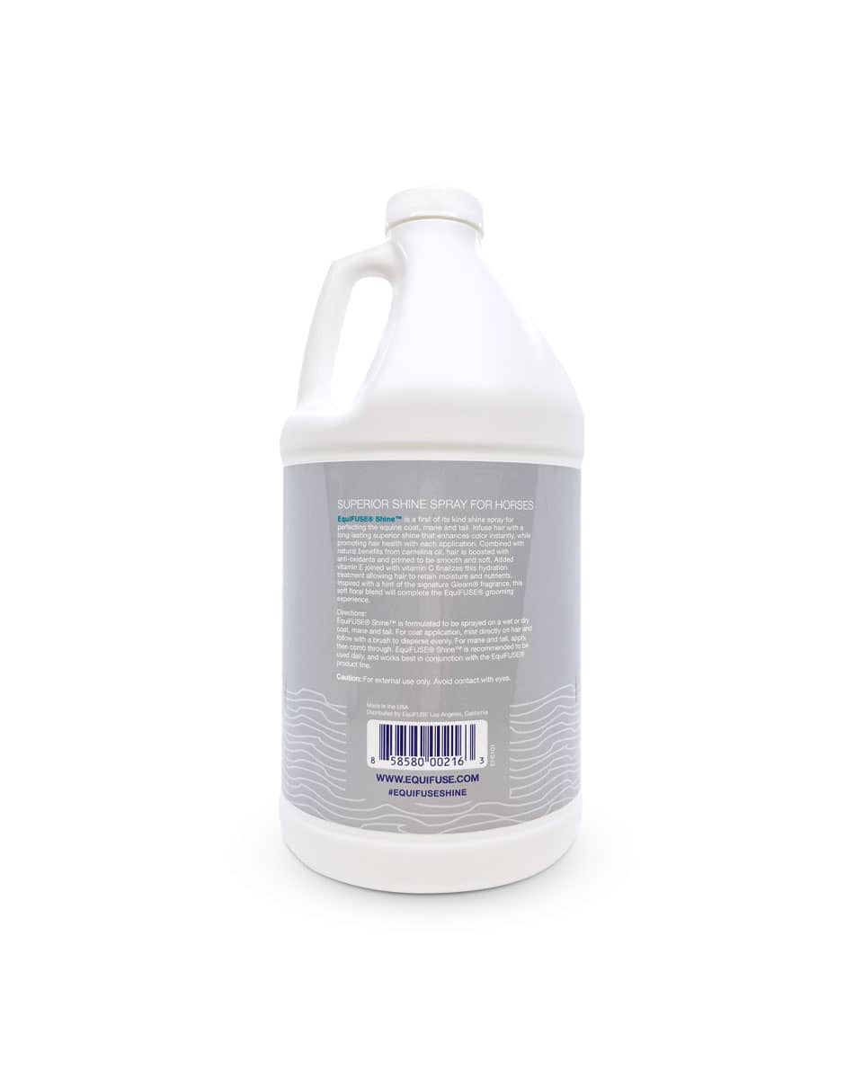 EquiFuse Shine Perfect Spray 64oz label