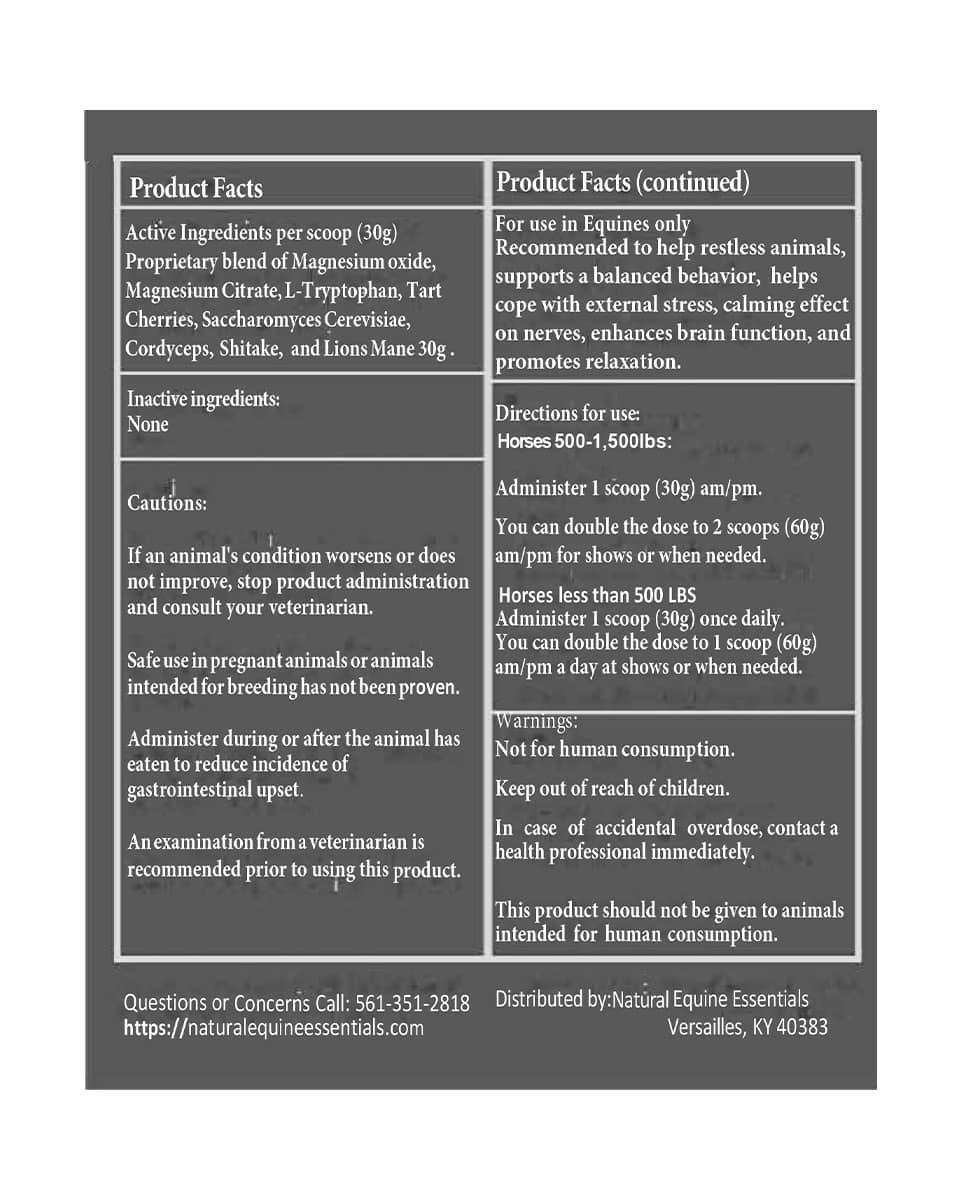 Natural Equine Essentials EquiMellow Label