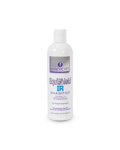 EquiShield IR Shampoo from Kinetic Vet medicated itch relief for horses, dogs and cats.