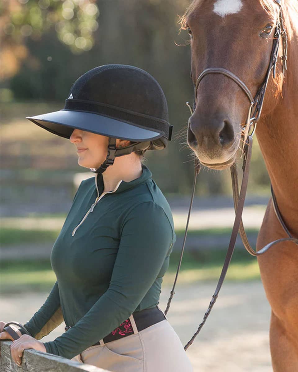 EquiVisor Sport Visor on Helmet