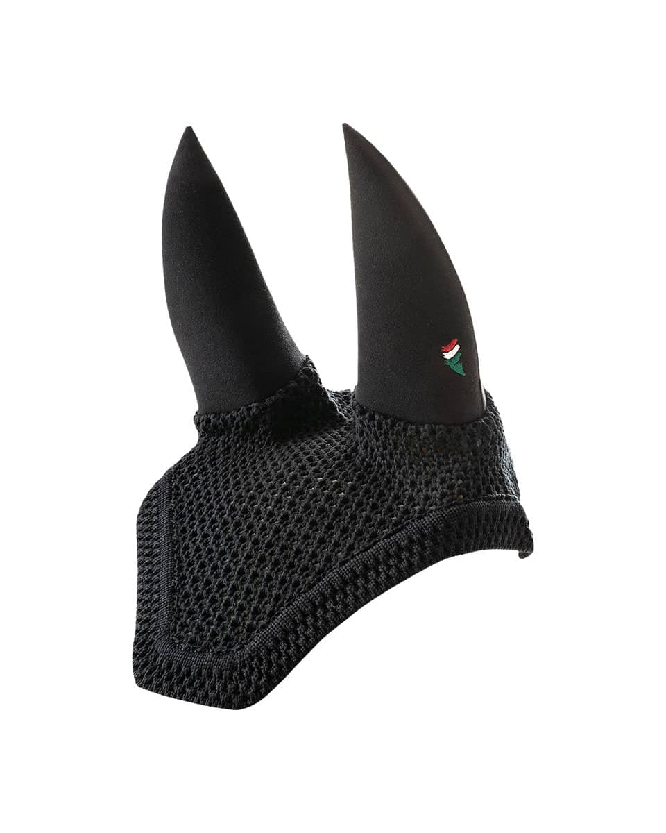 Equiline Dave Soundless Ear Bonnet with Square Edge Black
