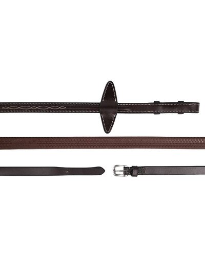 Jake Adams Equestrian Raised Fancy Stitched Rubber Reins