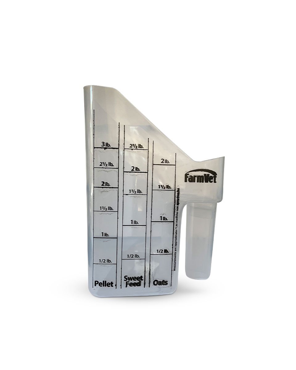 FarmVet 3 qt Feed Scoop with Measurements