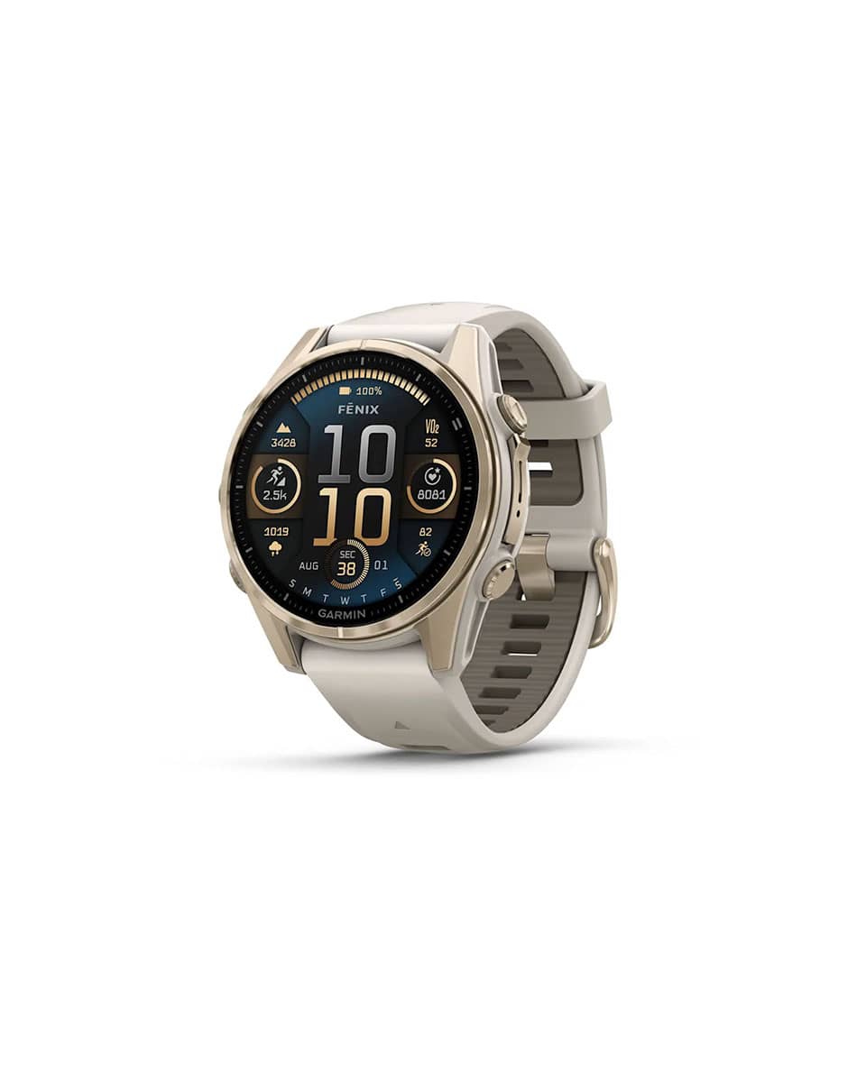 Garmin Fenix 8 Smartwatch AMOLED Sapphire/Soft Gold with Gray/Sandstone Band