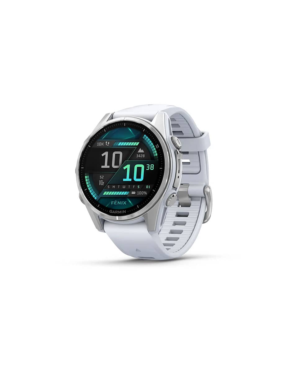 Garmin Fenix 8 smartwatch AMOLED Silver with Whitestone Band