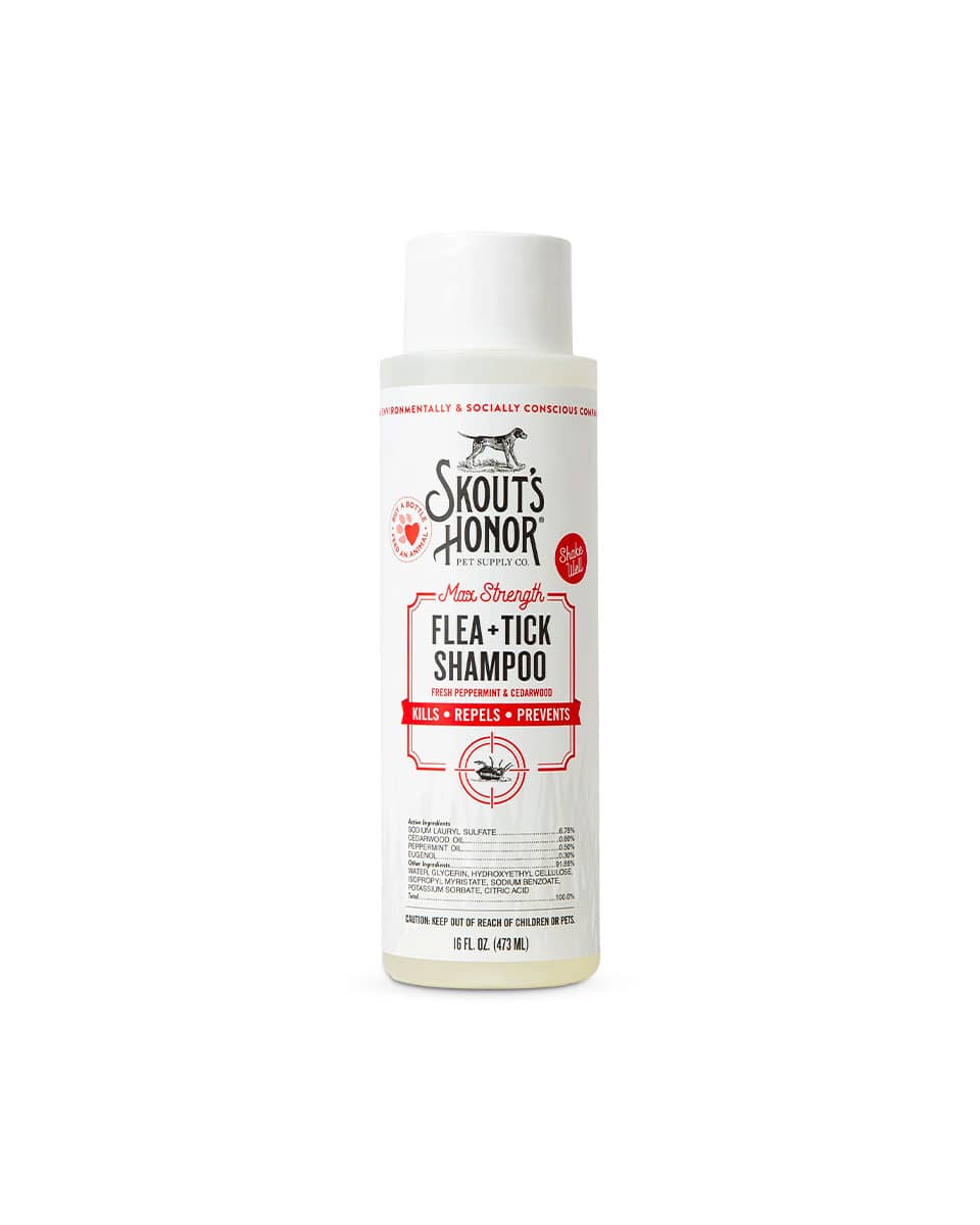 Fleas Skout's Honor Max Strength Flea + Tick Dog Shampoo