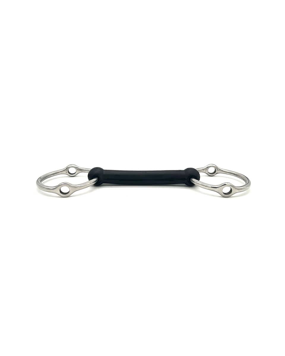 Jake Adams Equestrian Soft Flexi Mouth Loose Ring Gag Bit