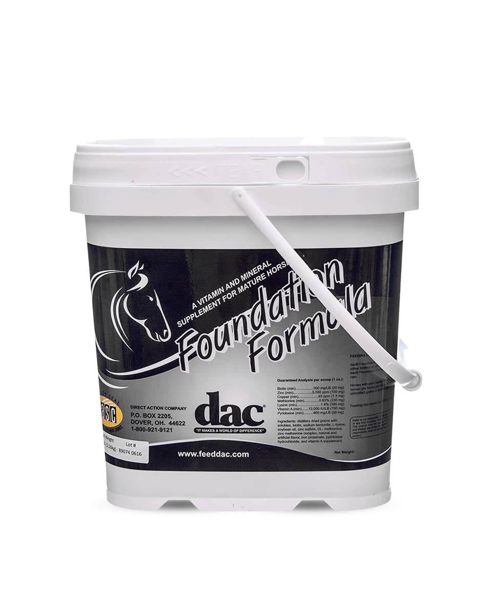 Foundation Formula hoof supplement for horses by dac